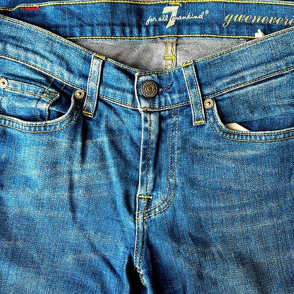 7 FOR ALL MANKIND ~ GWENEVERE Women’s Jeans Skinny Blue ~ 26 - Picture 6 of 8